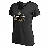 Women Saints Black 2018 NFL Playoffs Go Saints T-Shirt,baseball caps,new era cap wholesale,wholesale hats